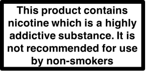 Warning nicotine